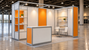 stand modular blanco de aluminio 1