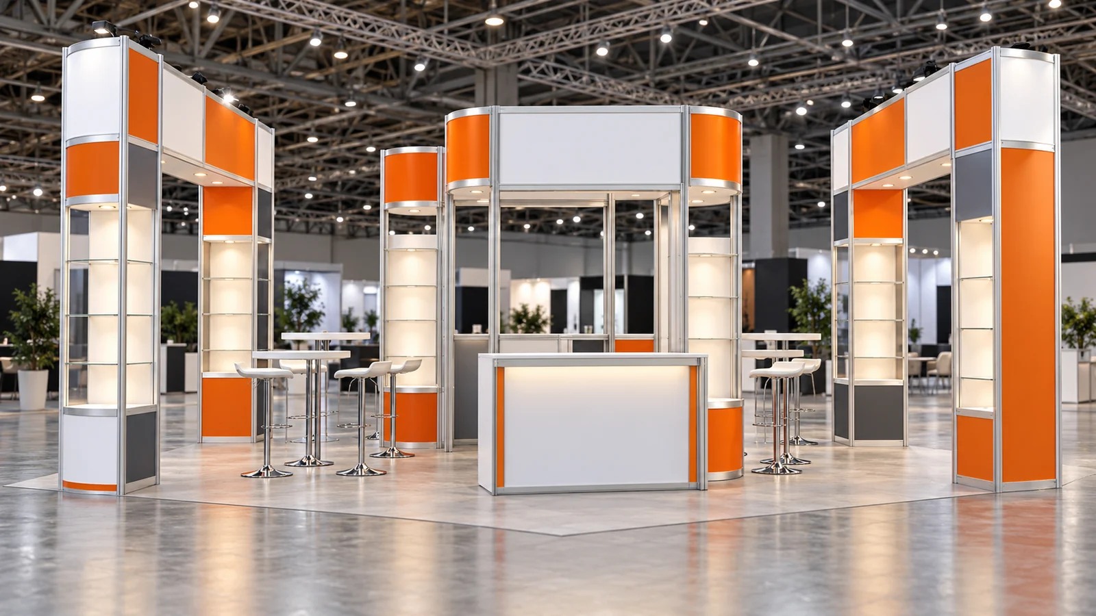 stand aluminio isla